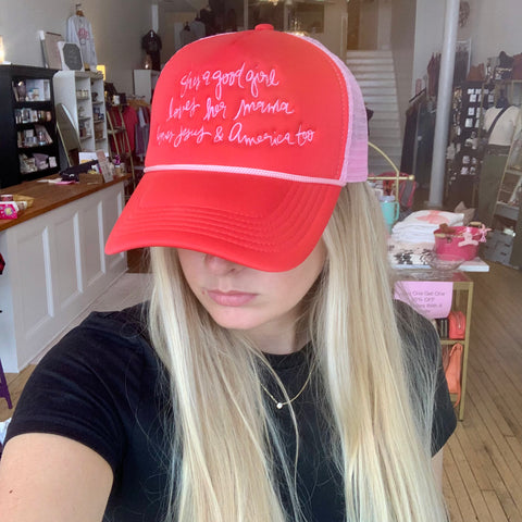 She's a Good Girl Trucker Hat